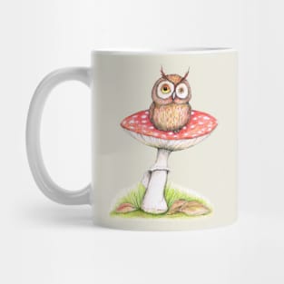 Owl on a mushroom Mug